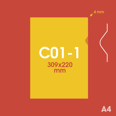 Gabarit C01-1 - Pochette Plastique Couleur personnalisée