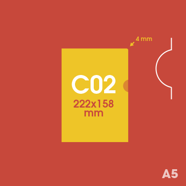 Gabarit C02 - Pochette Plastique Couleur personnalisée