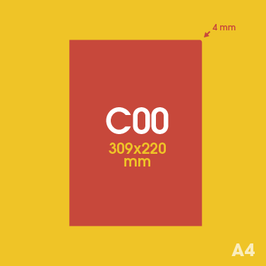 Gabarit C00 - Pochette plastique couleur personnalisée