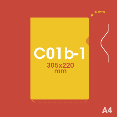 Gabarit C01b-1 - Pochette Plastique Couleur personnalisée
