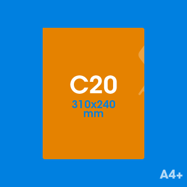 Gabarit C20 100 pages - Pochette plastique couleur personnalisée
