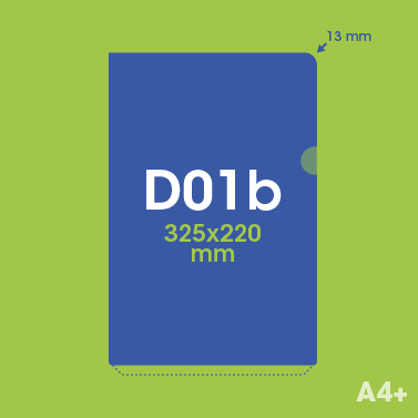 Gabarit D01b - Pochette plastique couleur personnalisée