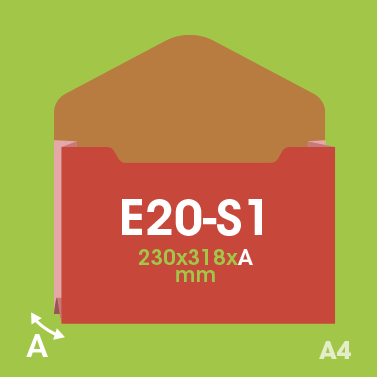 Gabarit E20-S1 -  Pochette Plastique Couleur personnalisée 