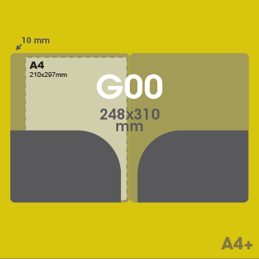 Gabarit G00 -  Pochette plastique couleur personnalisée