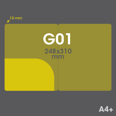 Gabarit G01 -  Pochette Plastique Couleur personnalisée