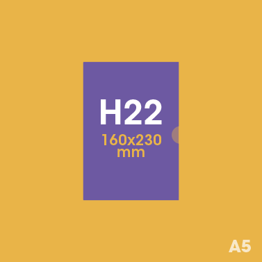 Gabarit H22 -  Pochette plastique couleur personnalisée